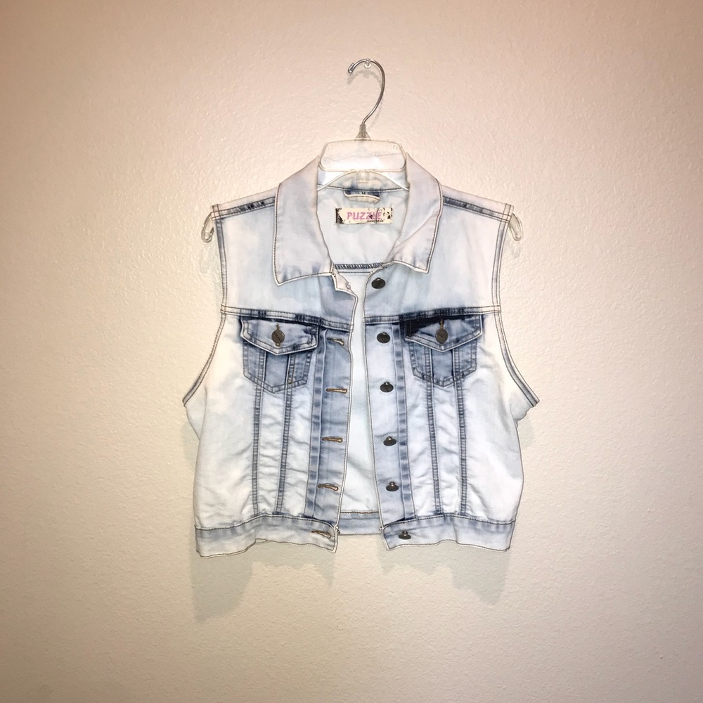 Light wash Jean Vest